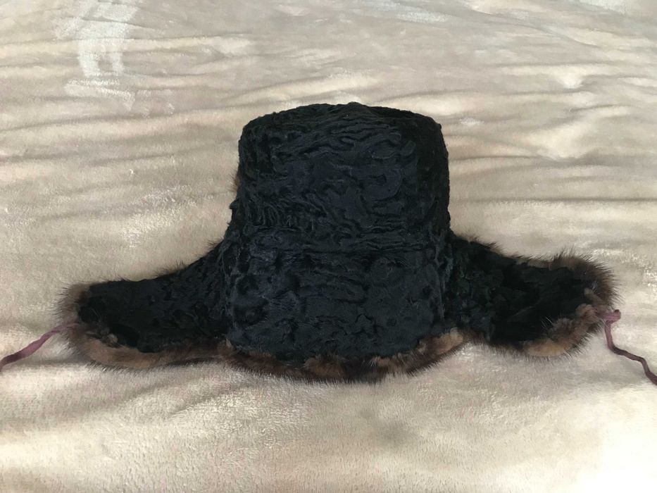 Винтажная шапка Норка-Каракуль комбинированая, практически новая.