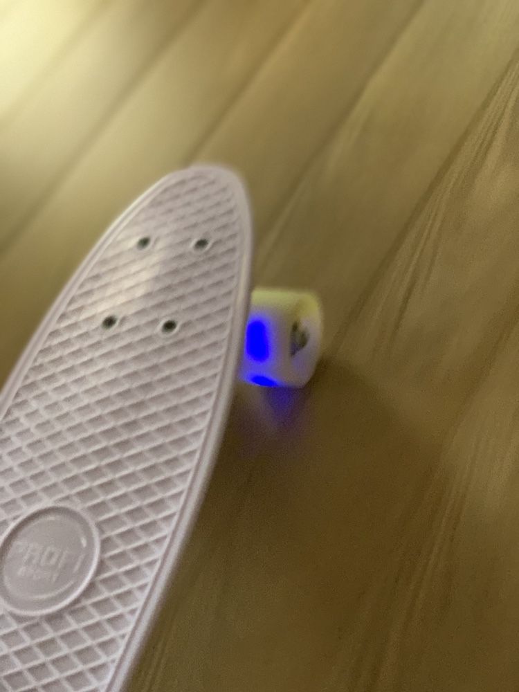 Новый Скейт Пенни борд Penny Board, доска=55см, c синей подсветкой