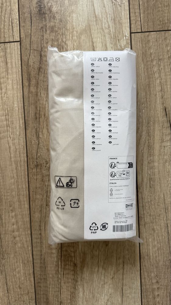 Prześcieradło z gumką beżowy beżowe 140x200 DVALA Ikea