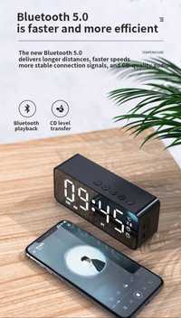 Relógio despertador com coluna bluetooth