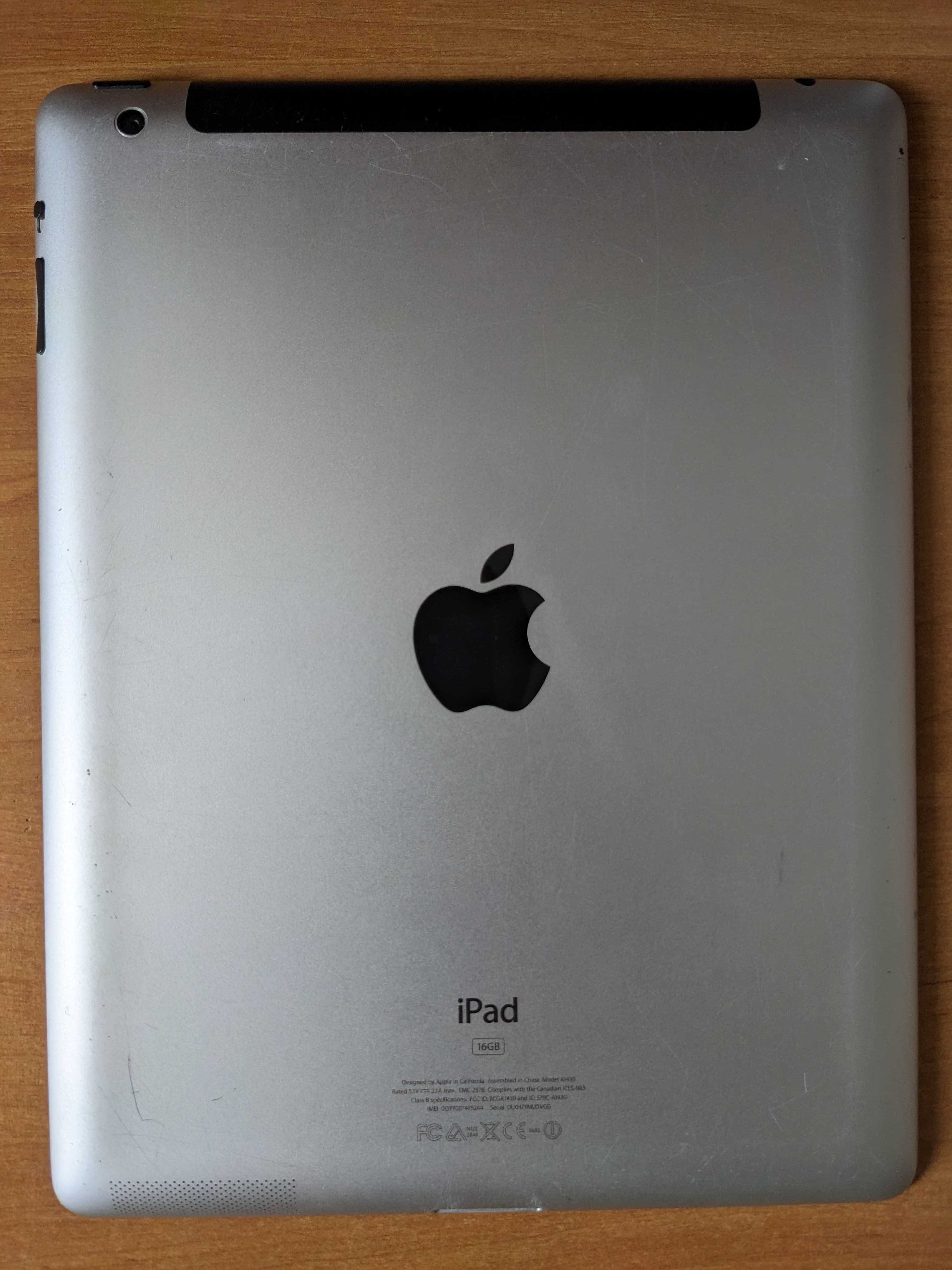 Планшет Apple iPad 3 A1430 16GB Wi-Fi+4G + кабель зарядки