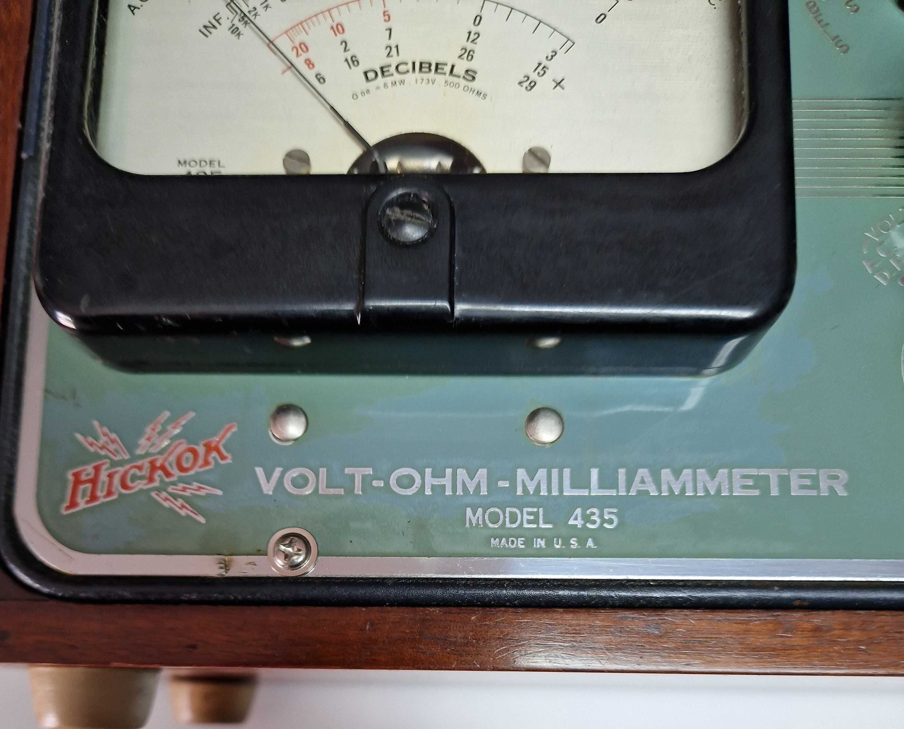 Vintage Hickok Model 435 Volt-Ohm-Milliammeter Tester