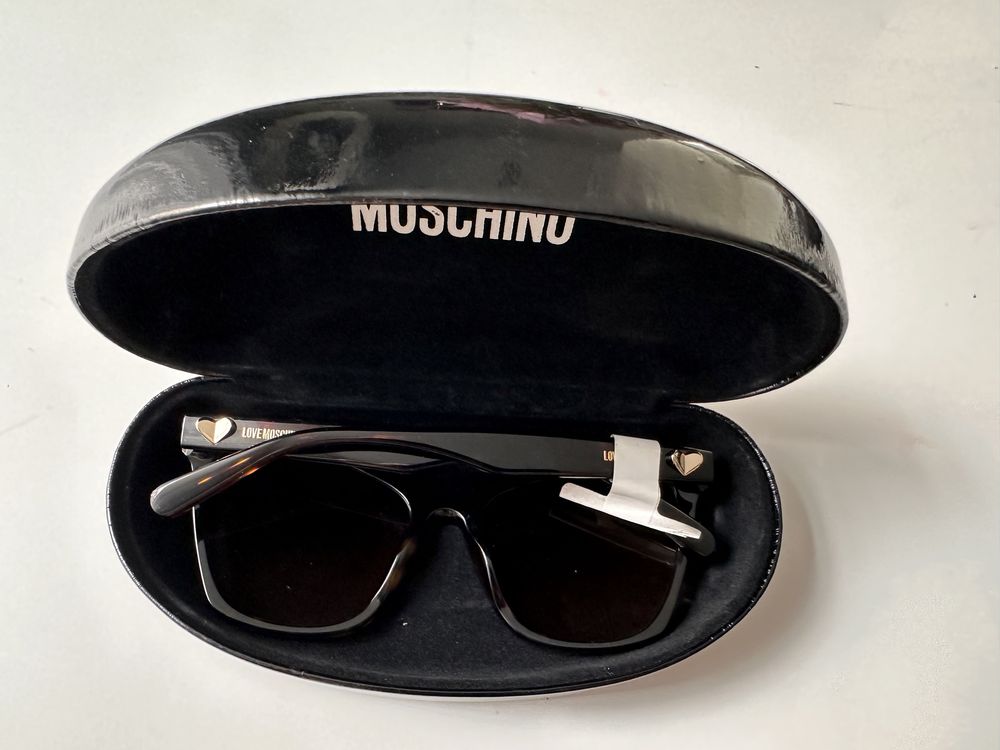 Okulary przeciwsłoneczne Moschino brązowe nowe oryginalne