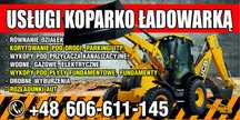 Usługi koparko-ładowarką , roboty ziemne, koparka na wynajem