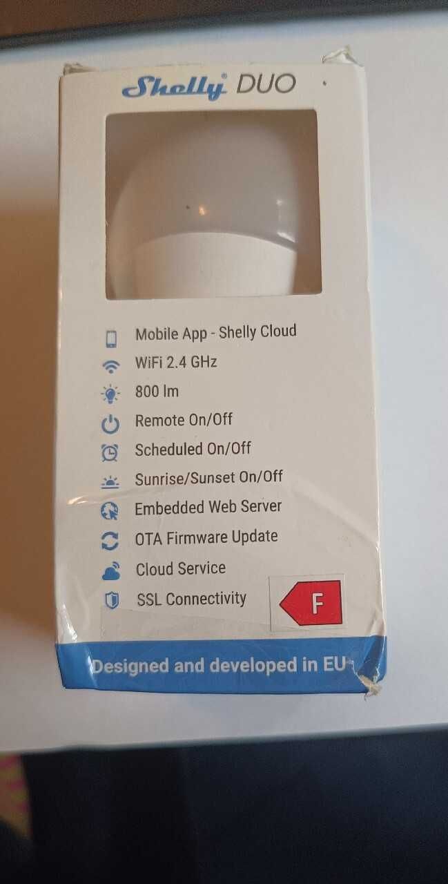 Shelly Duo - żarowka LED (9W, 800lm), Smart WiFi, IoT