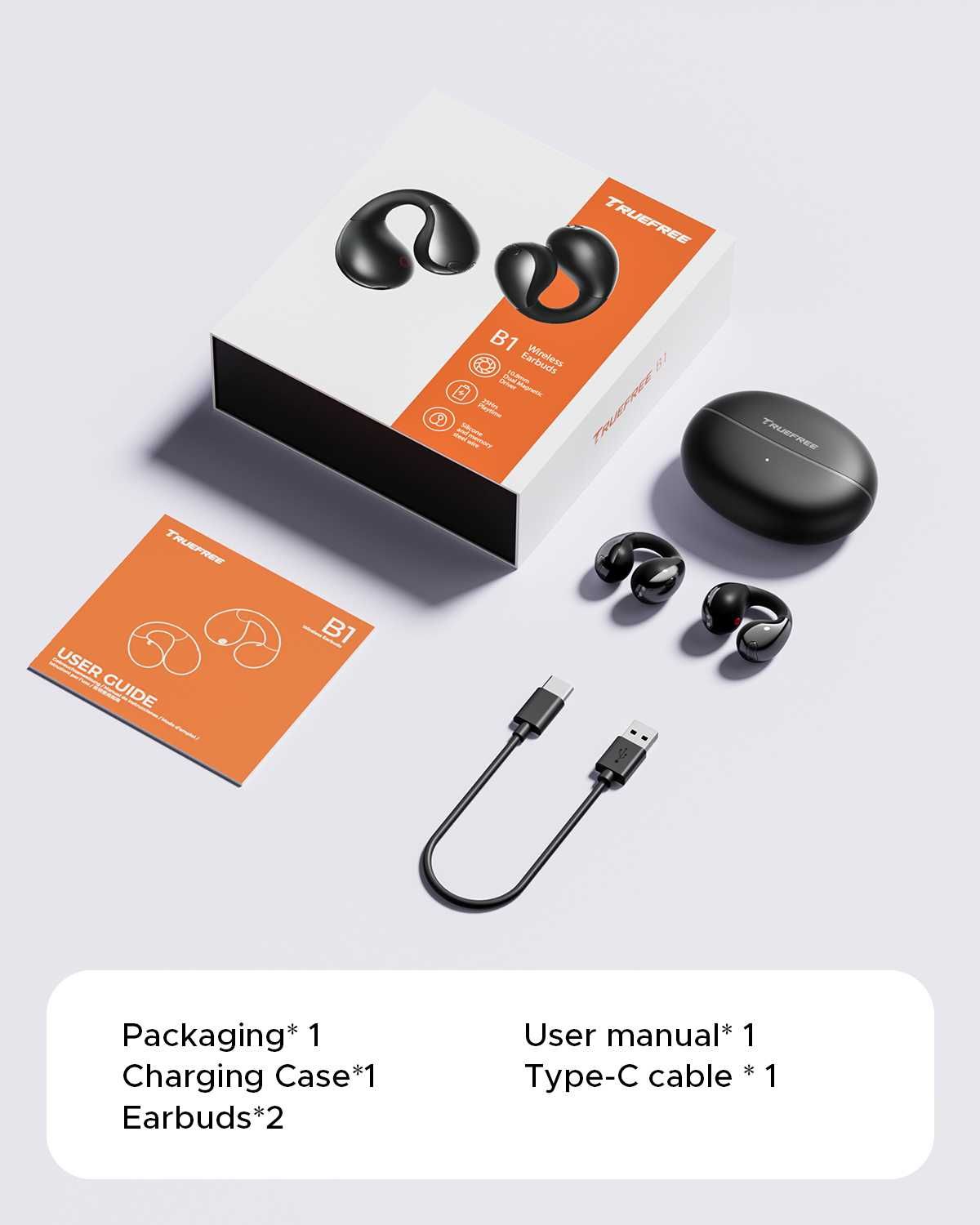 Навушники Truefree B1 Clip-On Wireless Earbuds
