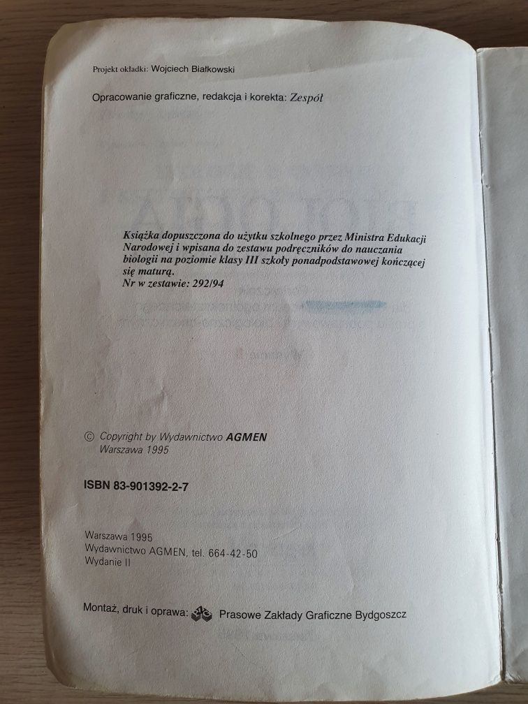 Biologia dla klas III LO Henryk Wiśniewski