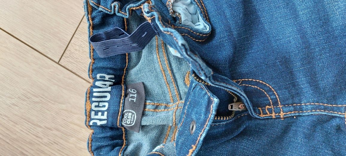 Spodnie jeans 116 cool club regulacja stan idealny 2 pary