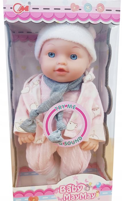 Lalka Bobas Jak Żywa Interaktywna Duża Mówi Ubranka Prezent