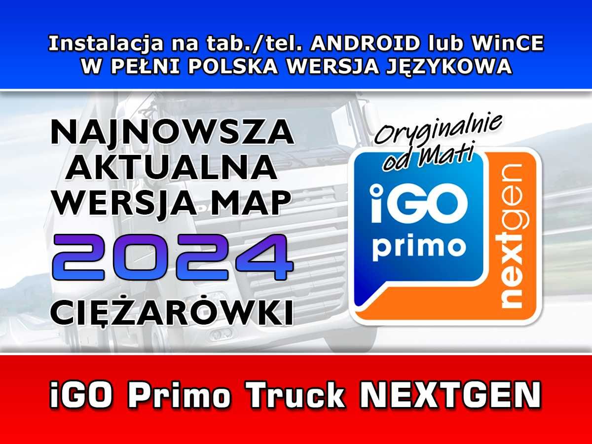 Karta nawigacja iGO Nextgen Truck TIR Ciężarowe Mapy Radary Parkingi