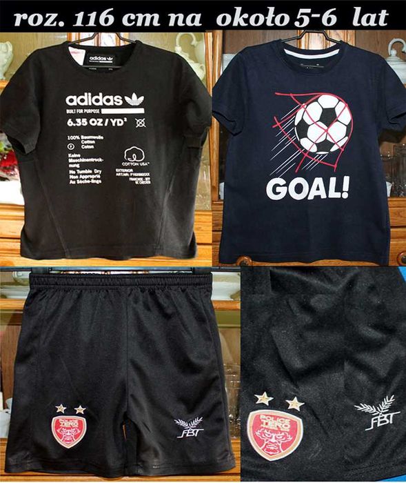 Zestaw sportowych ubranek dla chłopca r.116 cm