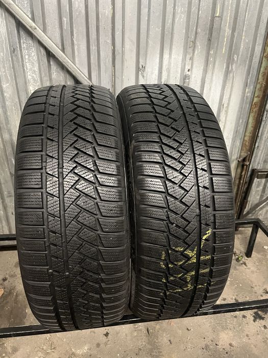 nr204 2 opony zimowe  uzywane continental 215/55/17