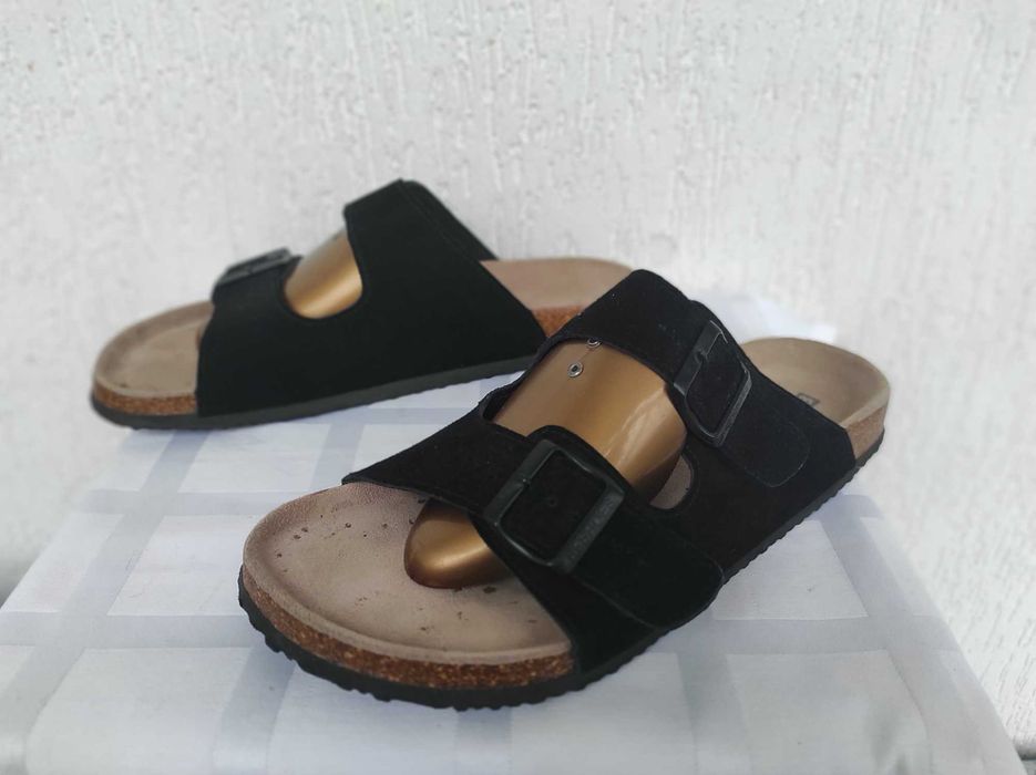 Шлепки кожанние,ортопедические по типу Birkenstock Sfera Men р.42-43,