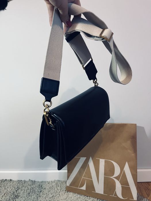 Damska torebka z paskiem zara listonoszka