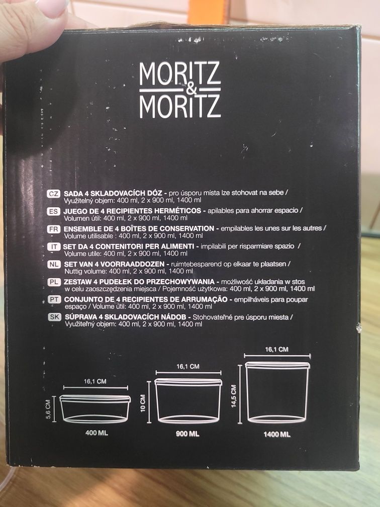 Zestaw 4 pojemników pudełek organizerów do  przechowywania MORITZ & MO
