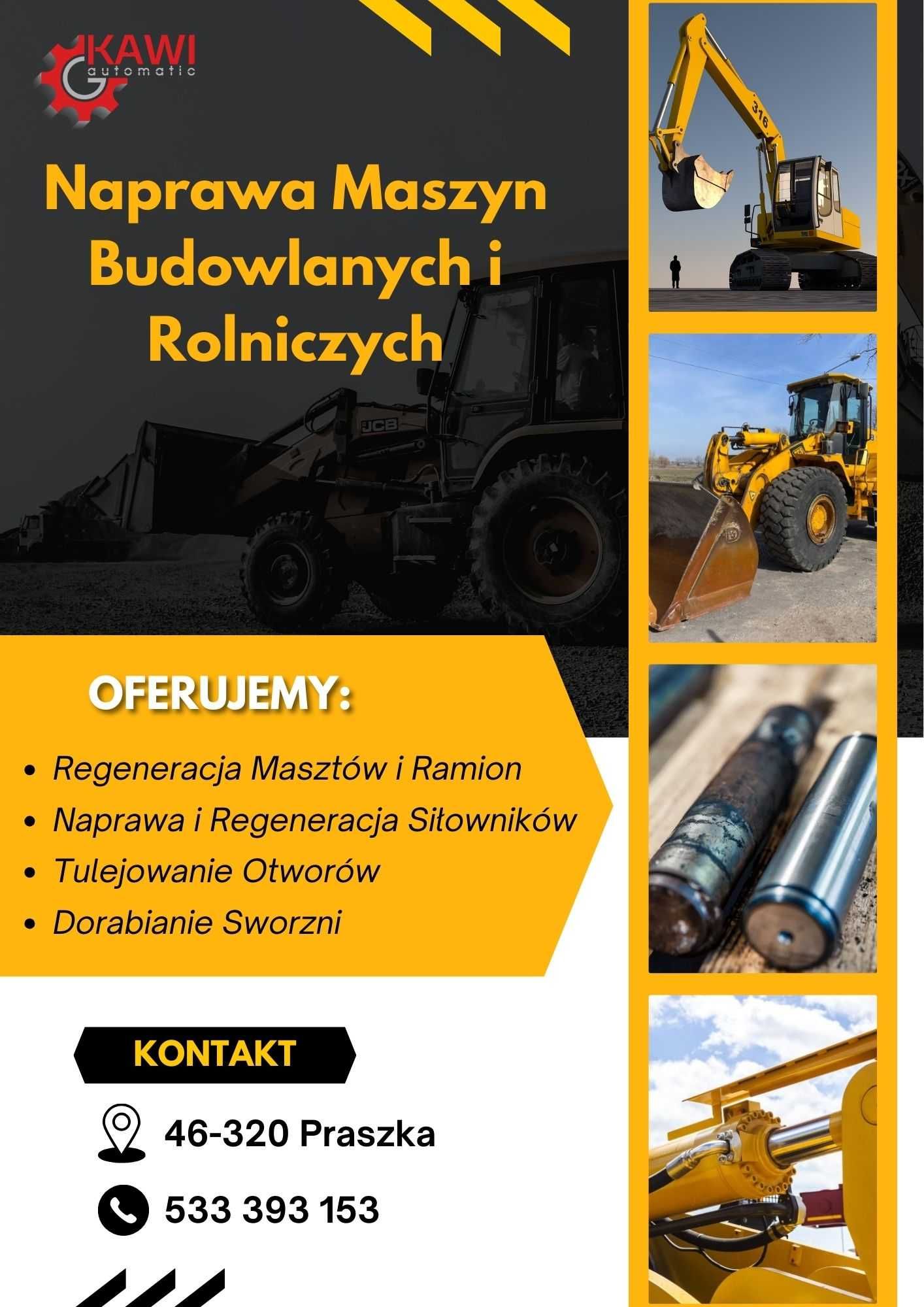 Regeneracja ramion koparek Naprawa koparek, maszyn budowlanych