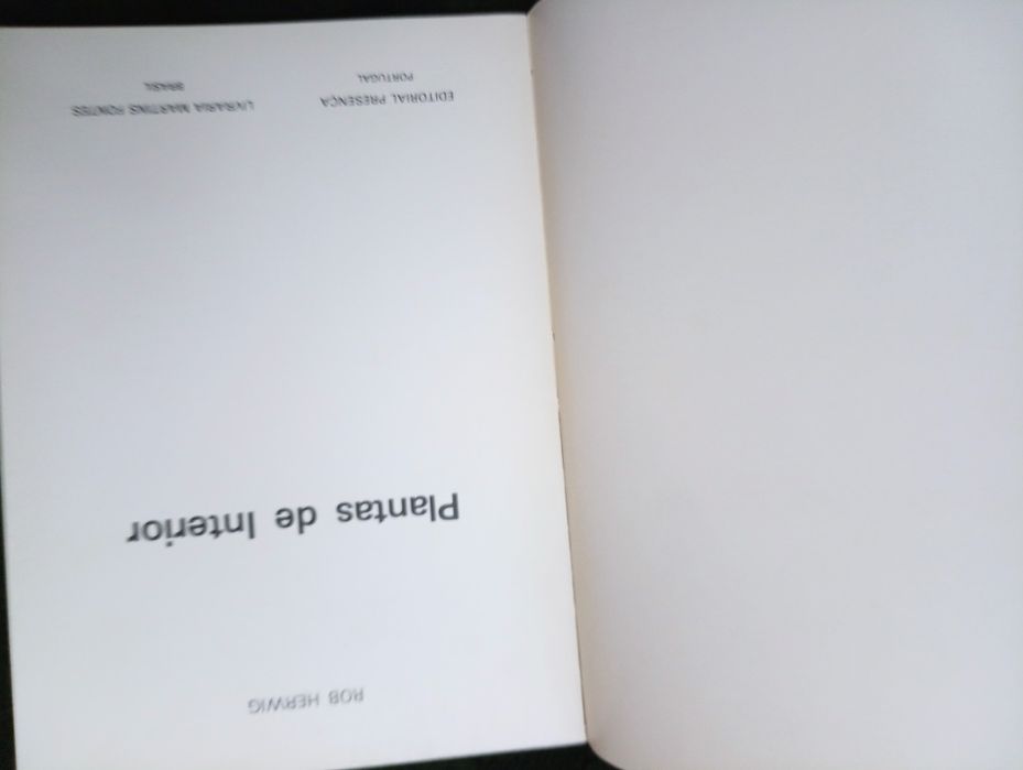 Plantas de interior – Rob Herwig - Editorial Presença - 1974