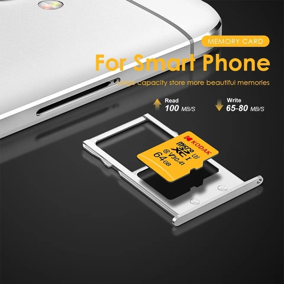 Карта пам'яті micro SD Kodak 64Gb U3 A1 class 10