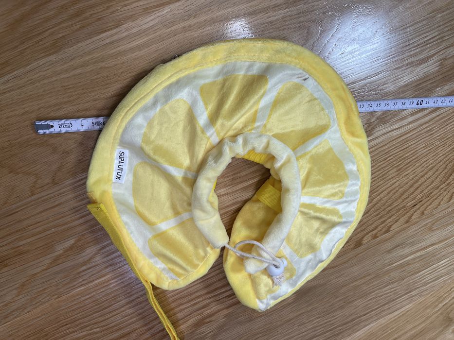 Kołnierz dla psa rozmiar M cytrynowy dmuchamy