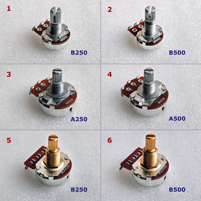 Гітарні потенціометри, резистори. Гитарные потенциометры