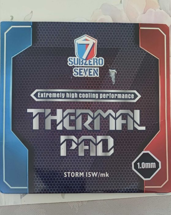 Subzero Seven 15W/mk termopad wydajność,nowość, 100x100x1 1szt. serwis