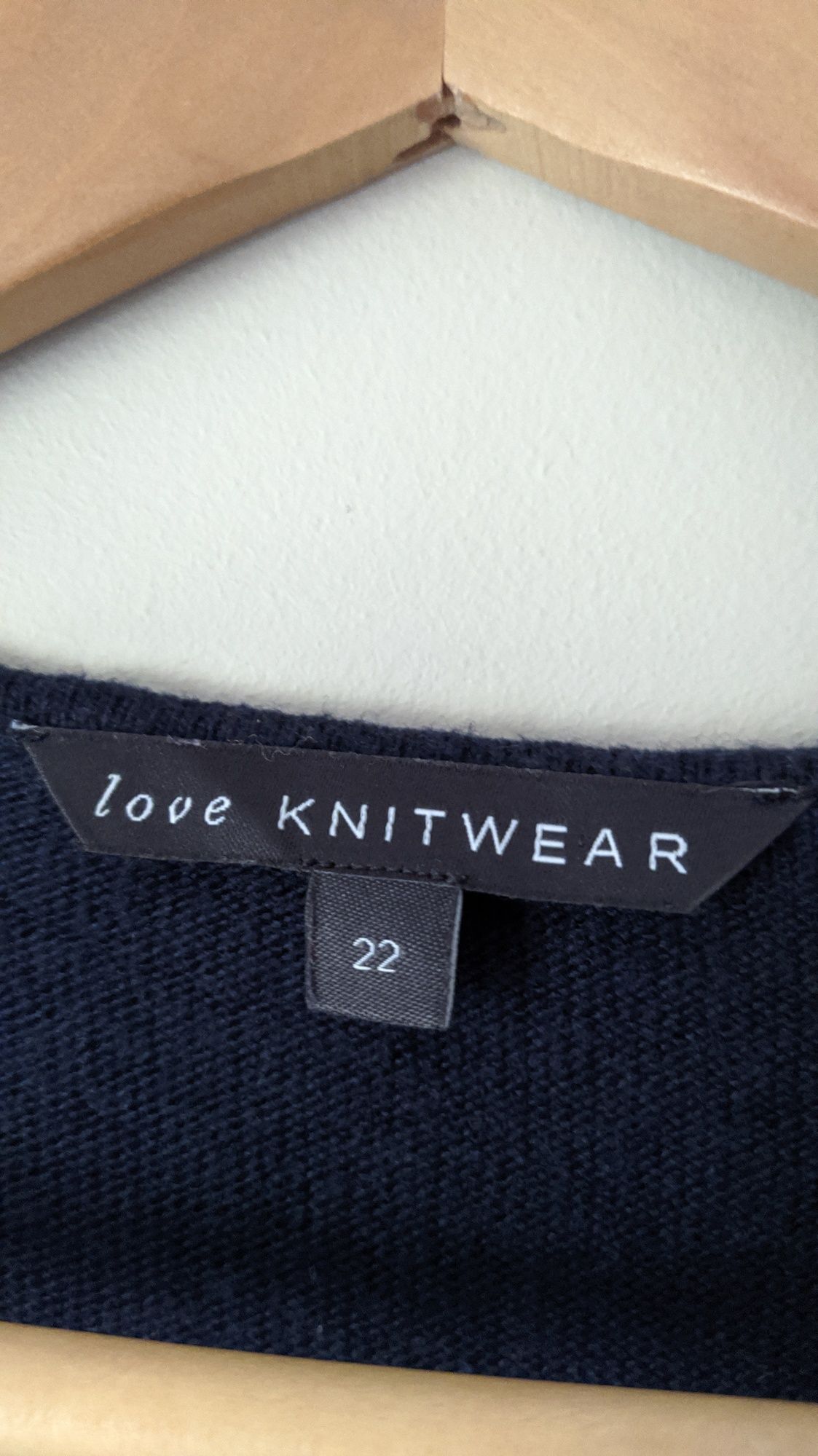 Granatowy sweter gwiazdki Love knitwear 50 wiskoza wełna gwiazda