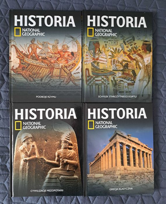 Zestaw 4 Książek kol. HISTORIA National Geographic +GRATIS Super Cena!