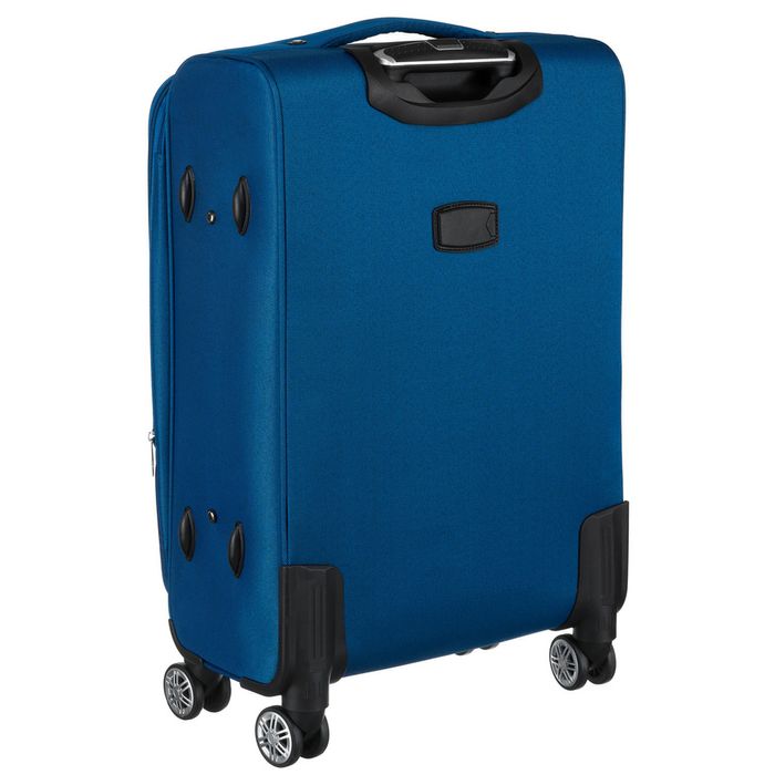 zestaw walizek podróżnych w niebiesko-czerwonym kolorze - peterson