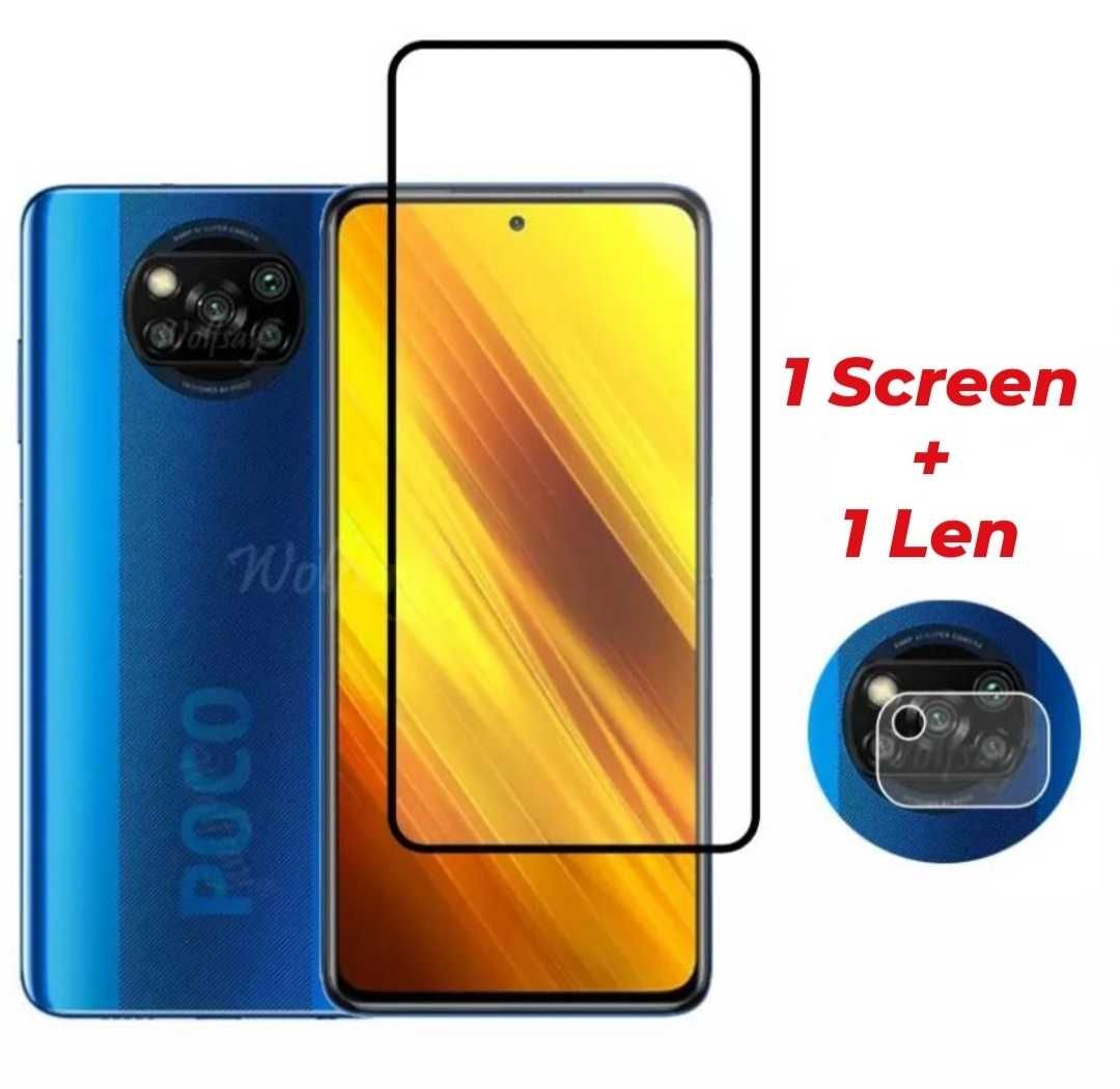 Xiaomi F3 POCO X3 NFC e PRO - Película vidro temperado Tela e Câmera