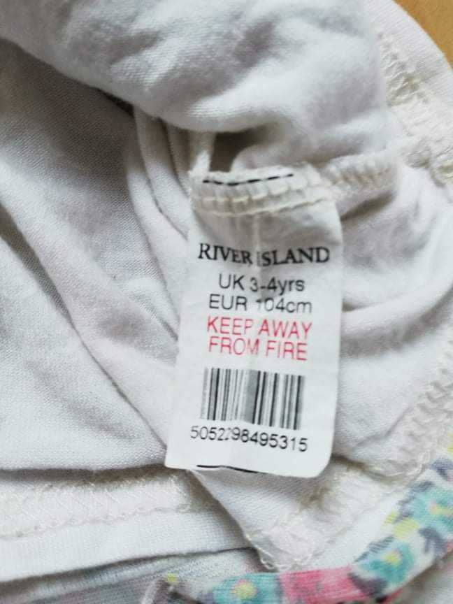 River island kwiatowa letnia sukienka dla dziewczynki 98-104 h&m next