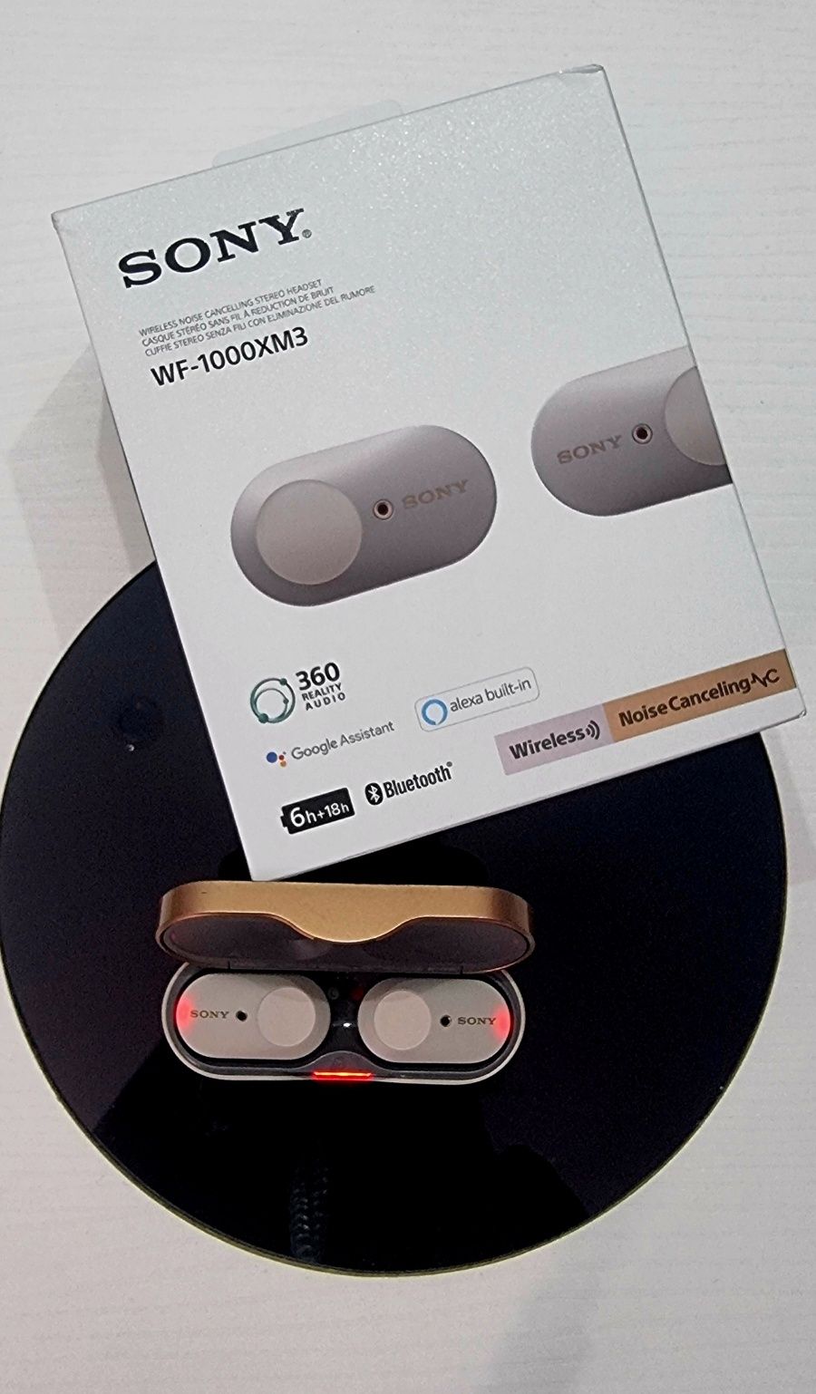 Auriculares Sony True Wireless WF-1000XM3 em excelente condições!