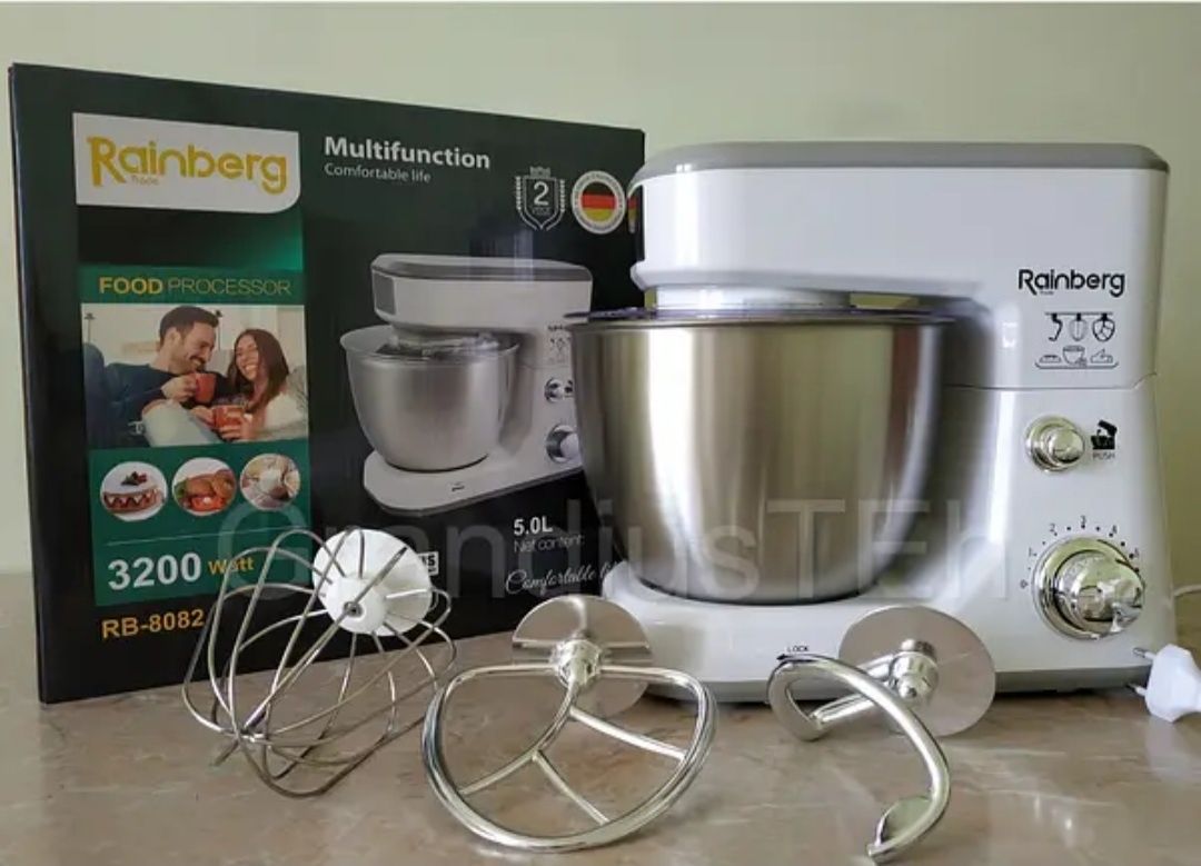 Кухонный комбайн Rainberg RB-8081+тестомес .на 5 л3200вт..