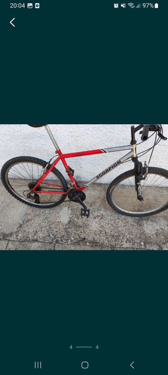 Suspensão scoorpion bicicleta roda 26