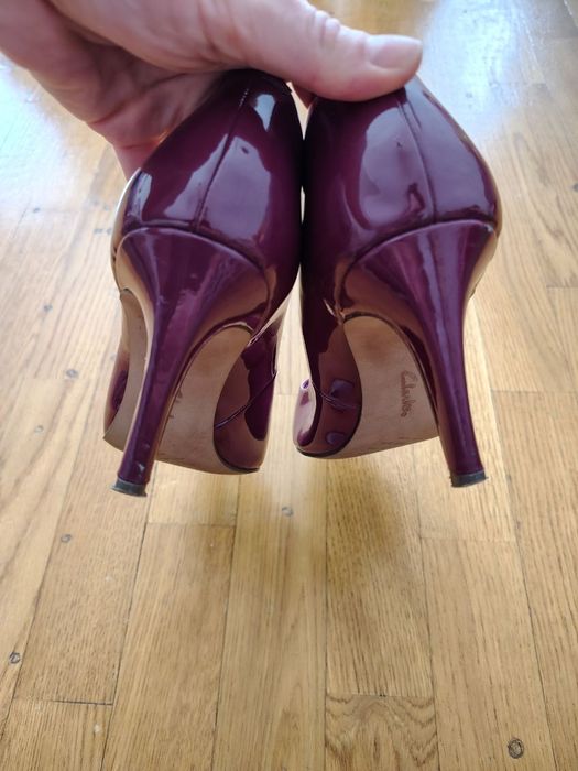 Туфлі ecco сірі 37 р., бордові Clarks 37,5 р.