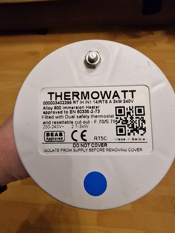 Grzałka Thermowatt 3kW z termostatem