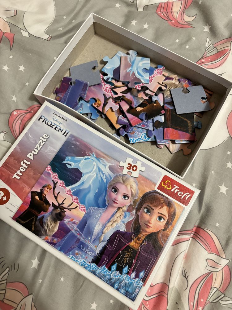 Zestaw 3sztuki Puzzle 30 sztuk Enchantimals  Kraina Lodu