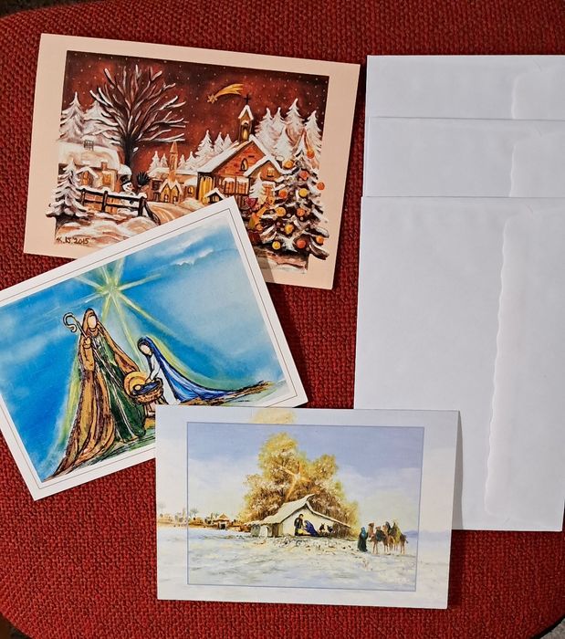 Oryginalne kartki okolicznościowe malowane ustami i stopą