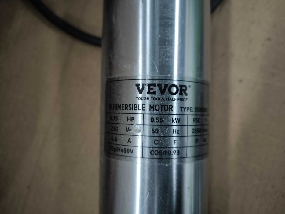 Pompa głębinowa VEVOR 3" 550W, maks. przepływ 50 l/min,