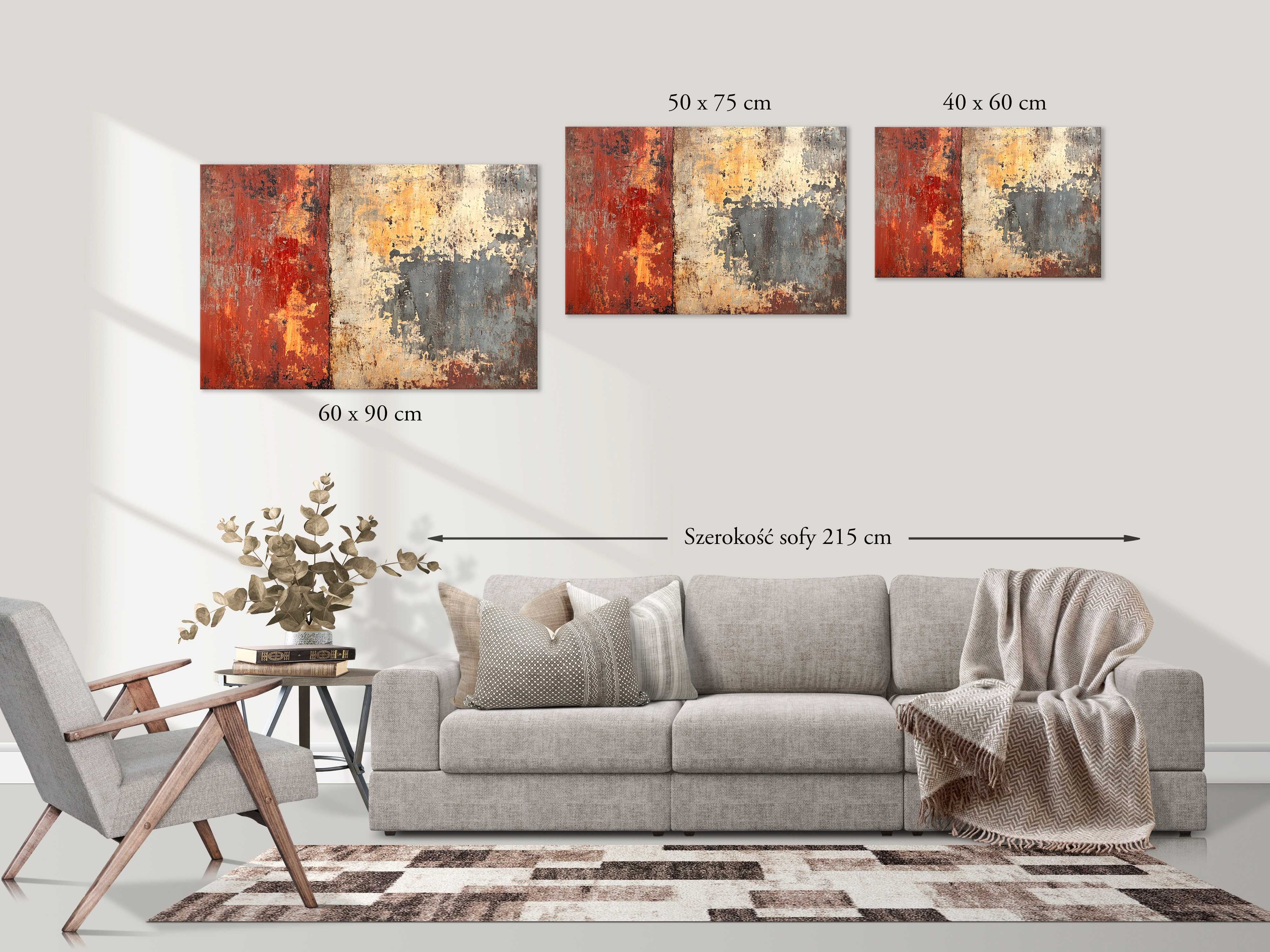 Industrialny obraz na płótnie 60x40 cm – Rdza & Loft (058)