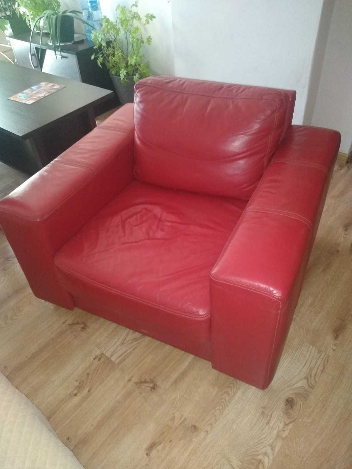 Skórzany komplet wypoczynkowy