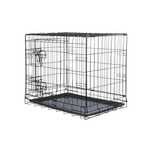 Klatka kennelowa, dla psa, czarna, S: 64 × 54 × 48 cm,