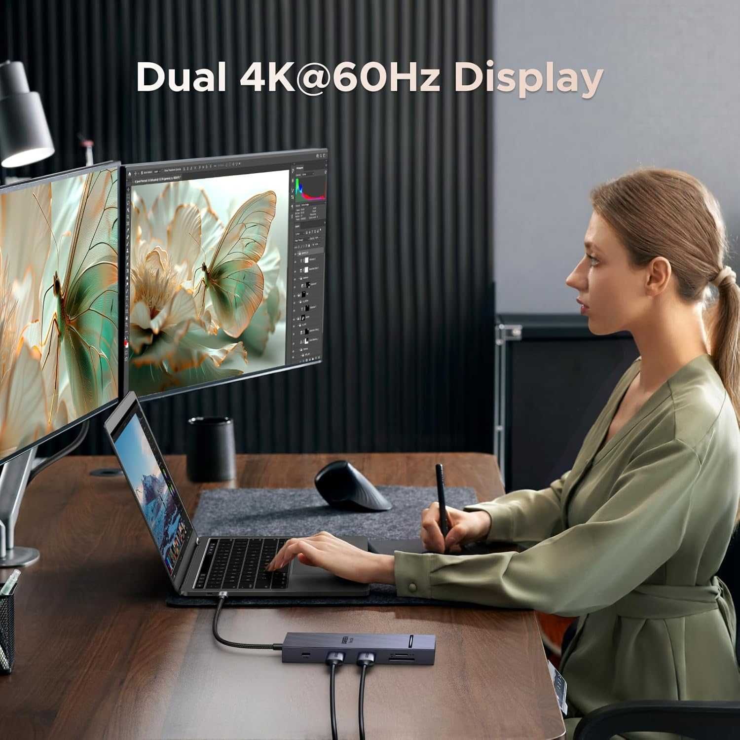 Stacja dokująca 10w1 adapter 10Gbps 4K 60Hz HDMI UGREEN Revodok CM886