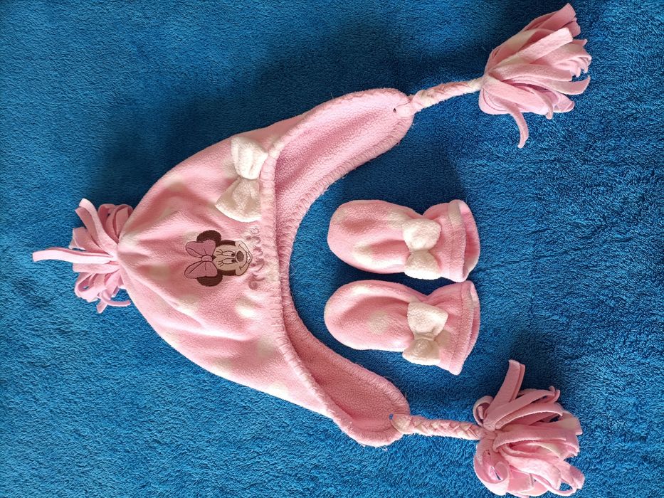 Gorro + luvas bebe disney Minnie 6/12 meses