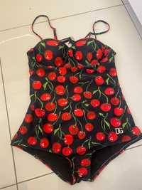 Strój kąpielowy jednoczęściowy Dolce Gabbana wisienki cherry xl