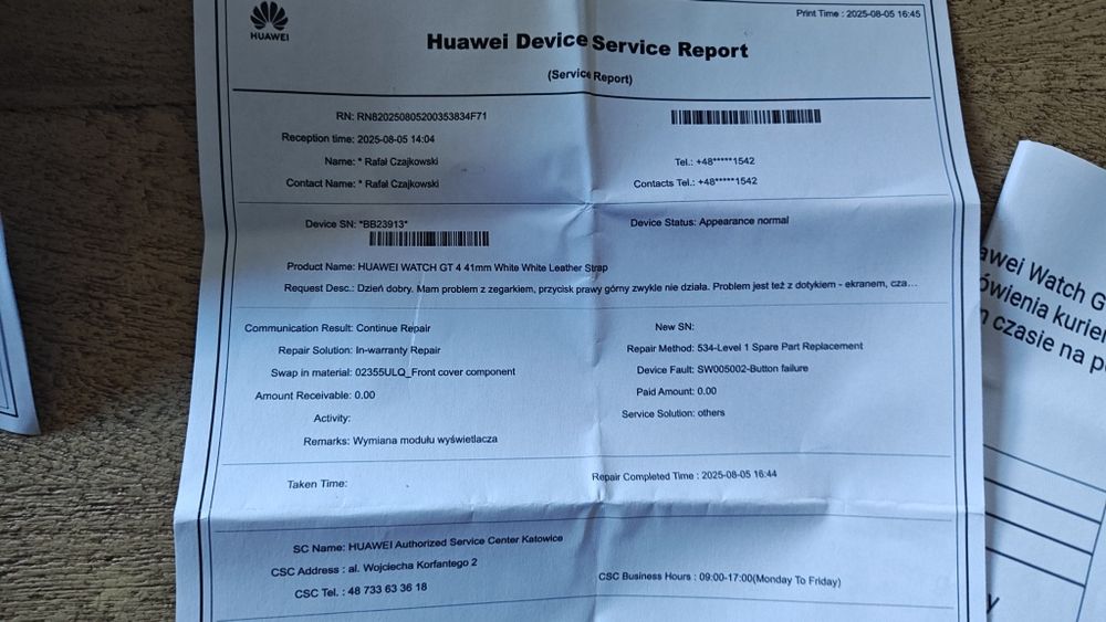 Huawei watch gt 4 damski odnowiony