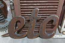 Placas decorativas antigas letras etc