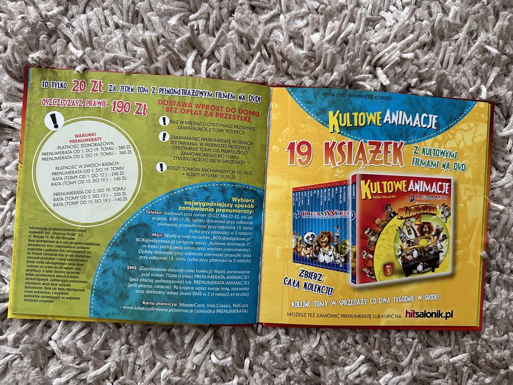 Książka i film na DVD „Madagaskar 2”