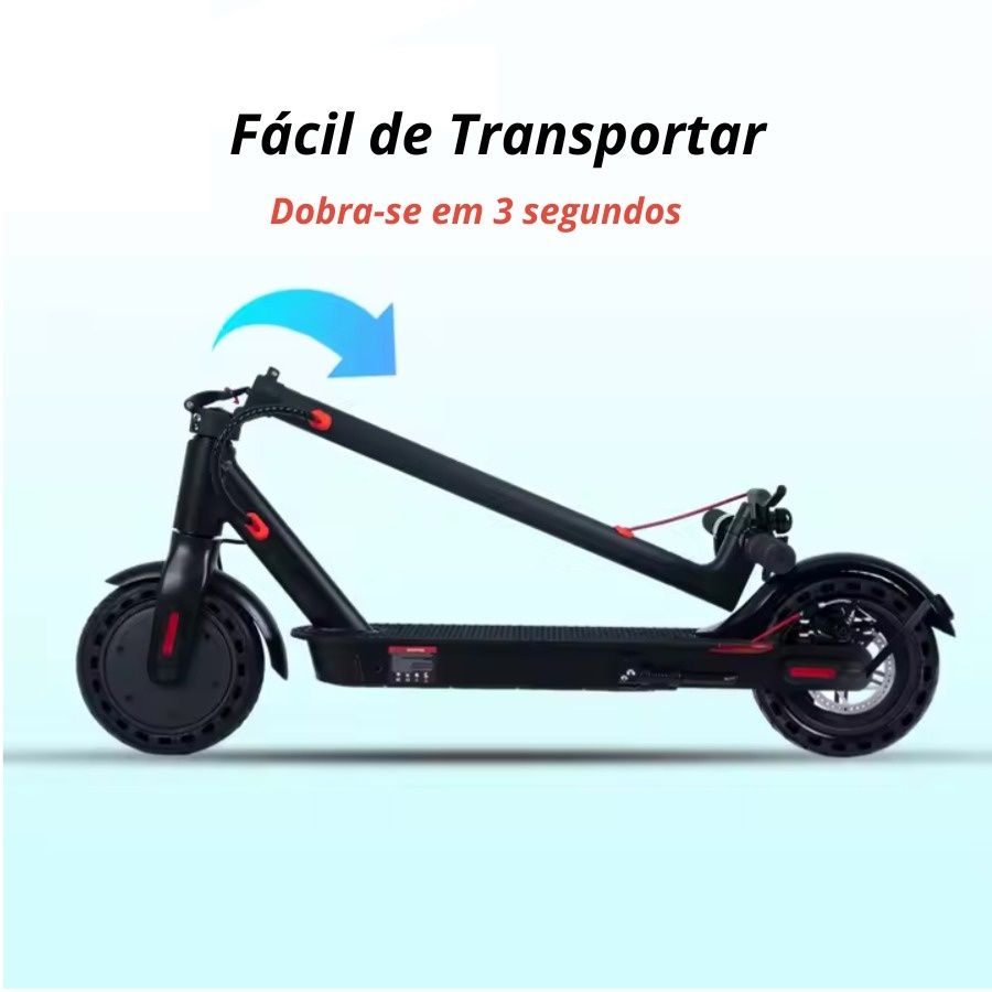 Trotinete Elétrica E9 PRO - 30km de Autonomia (leve potente dobrável)