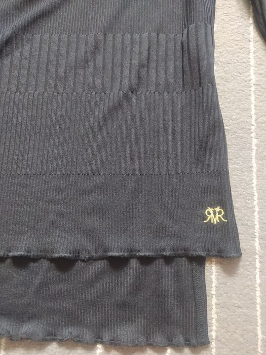 Bluzka czarna oversize z 3/4 rękawem typu prążek jak nowa
