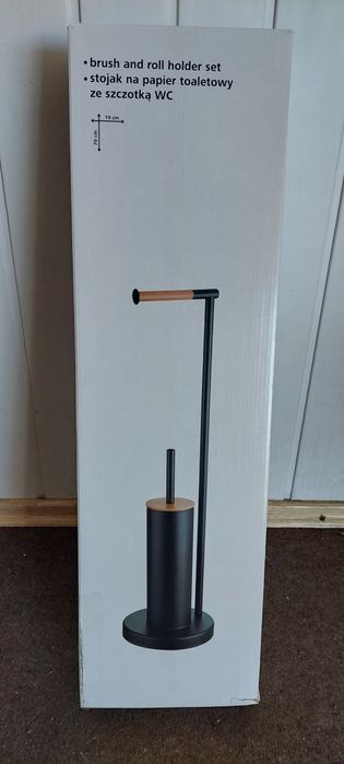 Stojak na papier toaletowy ze szczotką WC (nowy, Castorama)